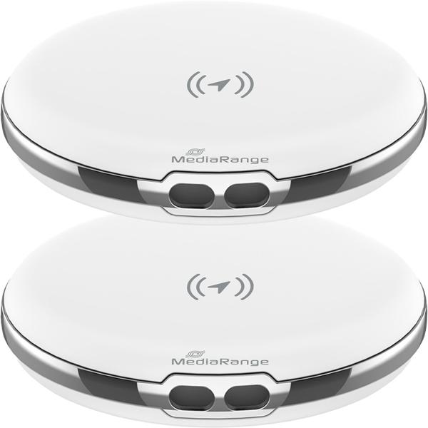 Lot de 2 Smart Trackers : cherche‑clés Bluetooth précis pour clés, sacs et bagages – compatible avec Android et Apple iOS