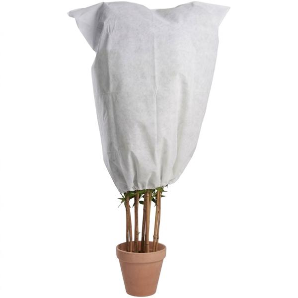 2er-Set Winterschutz-Vlieshaube mit Reissverschluss & Kordelzug für Pflanzen (60 x 80 cm, Ø 38 cm) – der perfekte Kälteschutz für Topfpflanzen