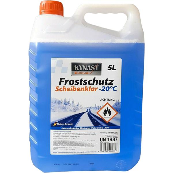 Car windscreen antifreeze 5L down to -20 °C: ready-to-use mix for windscreen washer & headlights – clear view & gentle on paintwork