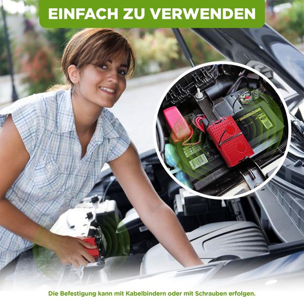 Mobiler Marderschreck – Effektiver Ultraschall-Mardervertreiber mit Batterie für Auto, Dachboden und Garage gegen Marder und Mäuse