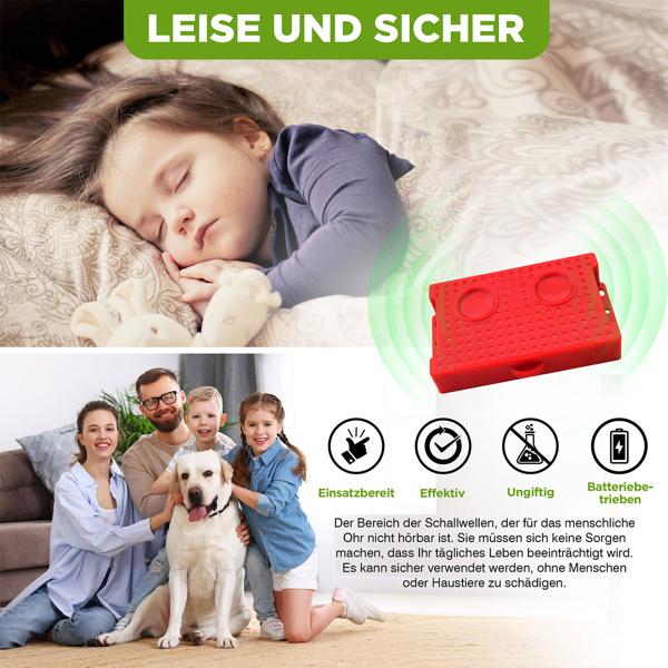 Mobiler Marderschreck – Effektiver Ultraschall-Mardervertreiber mit Batterie für Auto, Dachboden und Garage gegen Marder und Mäuse