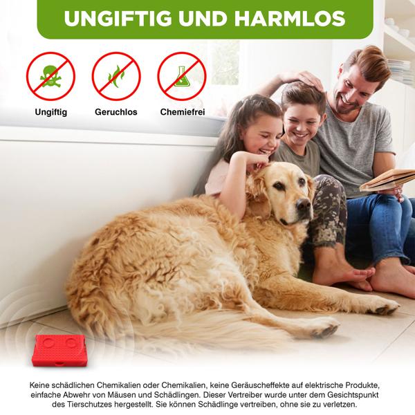 Mobiler Marderschreck – Effektiver Ultraschall-Mardervertreiber mit Batterie für Auto, Dachboden und Garage gegen Marder und Mäuse