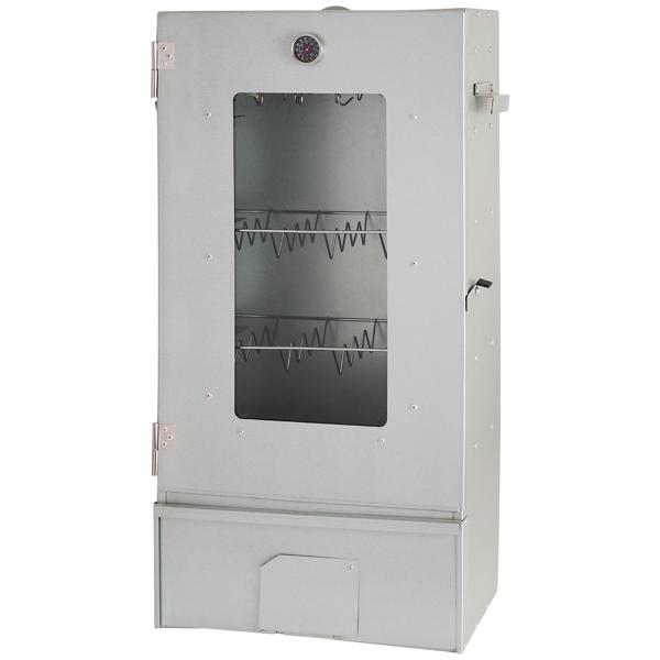 Räucherofen mit Sichtfenster & Thermometer – 3 Etagen Räuchertonne & Räucherschrank für Fisch & Fleisch, inkl. 12 S-Haken & Rost-Set
