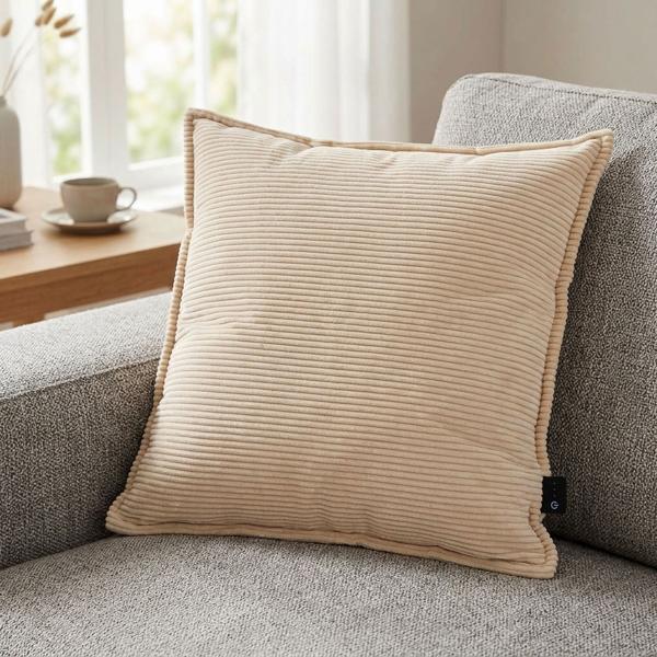 Heizkissen 45x45 cm für Rücken, Schulter & Nacken: Angenehm, elektrisch und warm: Gemütliches Wärmekissen mit Powerbank, Beige