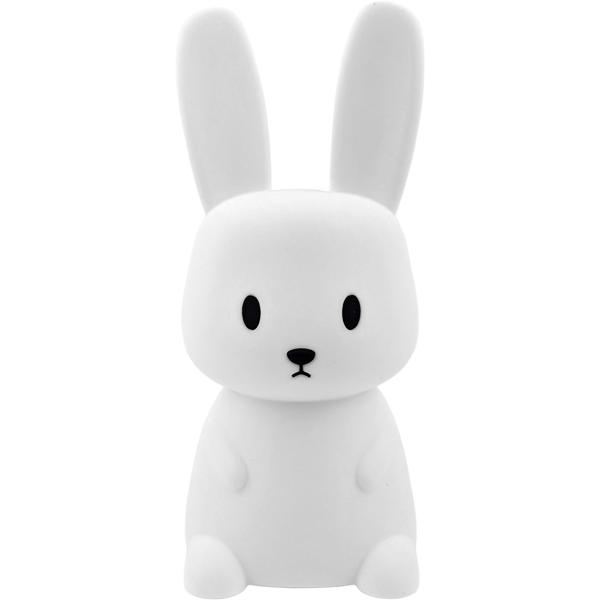 Veilleuse lapin en silicone, veilleuse LED pour enfants rechargeable avec batterie, blanc chaud et changement de couleur RGB, minuteur 3 h, commande par tapotement, USB-C