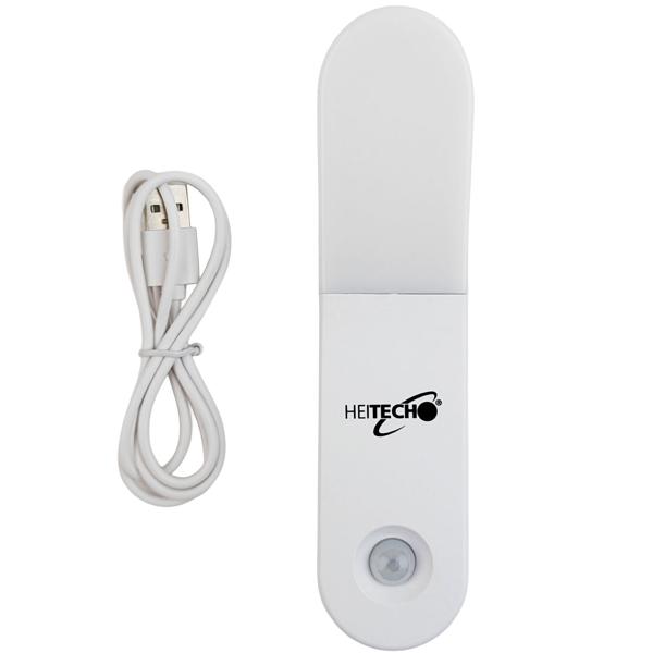 LED Orientierungslicht mit Bewegungsmelder, Akku Nachtlicht warmweiss mit Magnet und Klebepad, USB-C aufladbar, Sensorlicht für Flur, Treppe