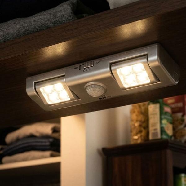 LED-Lichtleiste mit Bewegungsmelder, kabellos und batteriebetrieben, 120° bei 4 m, einstellbare Lichtstrahlung, Unterbauleuchte