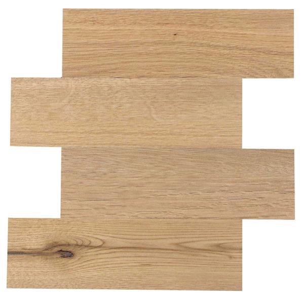 Self‑adhesive tile stickers, light wood‑grain – 4 pieces, 25×25 cm SPC wall tiles, waterproof – tiles for kitchen and bathroom walls