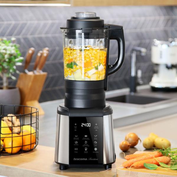 Multifunctional soup maker with blending function & heated base, 1.75 l capacity, fully automatic soup cooker, smoothie maker & countertop blender in one