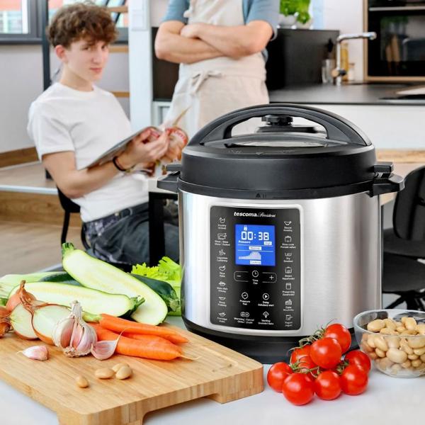 Electric multi pressure cooker 5.5 l with pressure & special programmes, 14-in-1 multifunction pot with recipe booklet & accessories, 5.5 litres