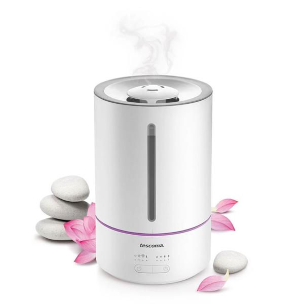 Ultrasonic humidifier 4.6L for large rooms up to 30 m² – Quiet room humidifier with aromatherapy, cool mist, timer & night mode