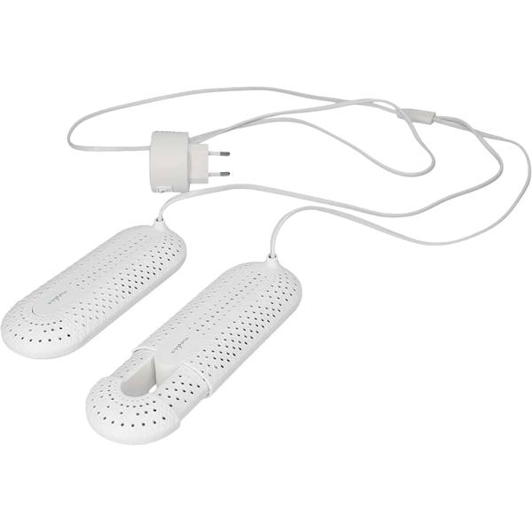 Sèche-chaussures et sèche-bottes électrique pour chaussures de ski et chaussures – chauffe-chaussures avec minuterie, 20 W, 60°C, câble 1,8 m, blanc