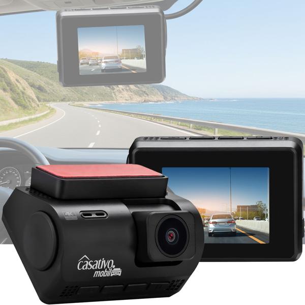 Dashcam 4K-UHD KFZ with GPS, car camera - night vision in color, Sony color sensor, G-sensor, WDR Wide Dynamic Range, WLAN & App, color display, 140°