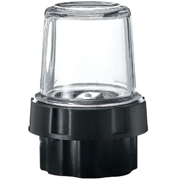 Glass stand blender with grinder, 800 W, 1.5 L jug & 0.4 L grinder cup, 5 speeds, pulse function, ice crusher, stainless steel housing, black