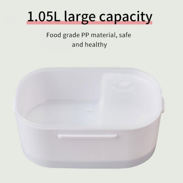 Electric lunch box 1.5 L with 2 compartments & stainless-steel insert, 3‑in‑1 for socket, 12 V car & 24 V truck, portable food warmer with bag