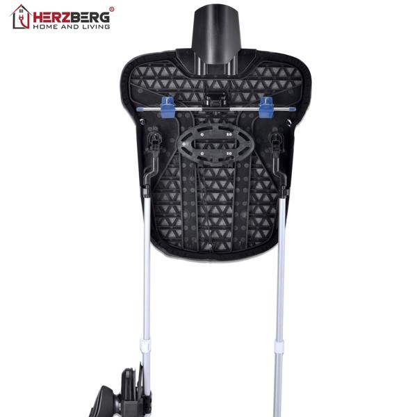 Défroisseur vapeur avec station de repassage flexible 2500 W, table à repasser rotative, mât télescopique, réservoir d’eau 1,2 L, semelle céramique, 7 niveaux de température, 3 niveaux de vapeur
