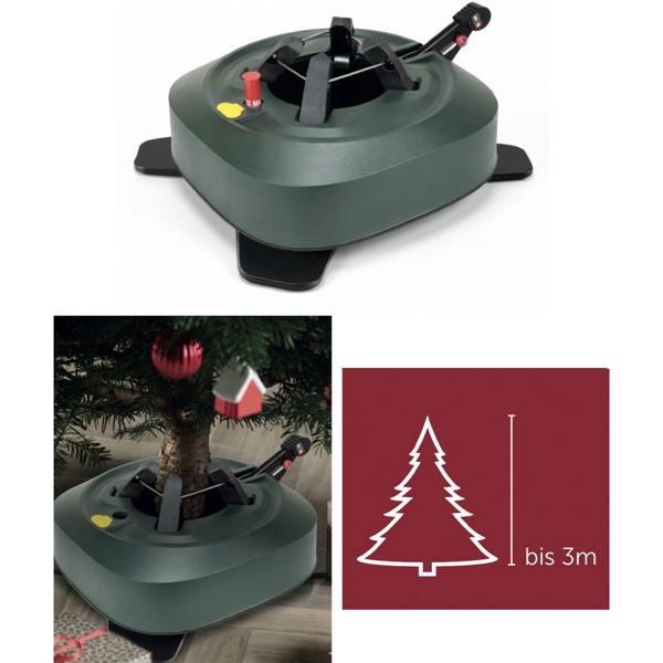 Christbaumständer für Bäume bis 3 m mit Fusshebel, 4,1 L Wassertank & Wasserstandsanzeige - stabiler Tannenbaumständer für Weihnachten