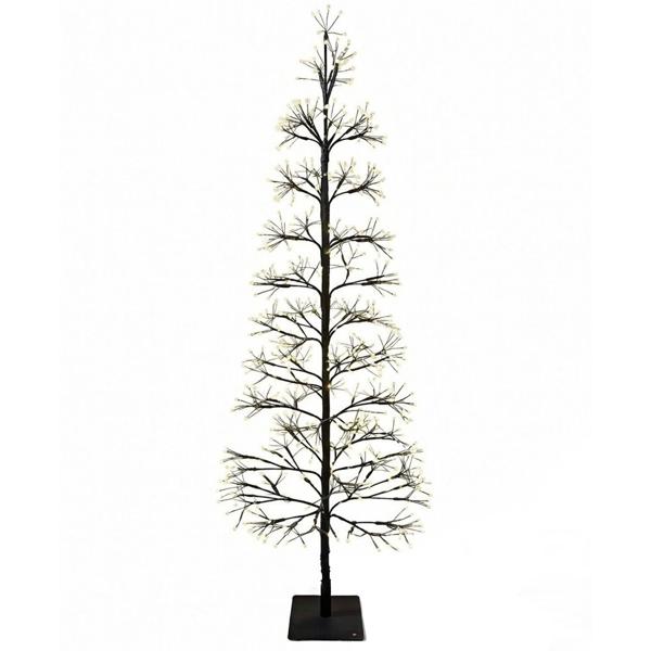 Albero luminoso decorativo 120 cm con 850 LED: albero di Natale scintillante in bianco caldo dorato con timer & IP44 per giardino, balcone e interni