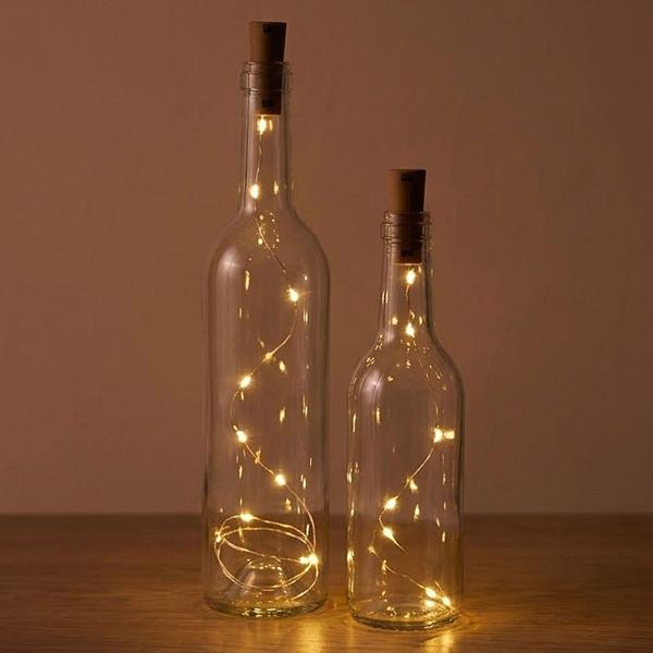 Flaschenkorken 8 LED mit Timer: Vielseitige LED-Flaschenbeleuchtung für Bar, Events & Deko - ideal als Dekoration, Geschenk & Partylicht