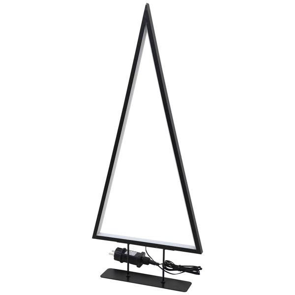 Moderne LED Deko Tannenbaum-Leuchte in Schwarz mit warmweissem Licht, 120 LEDs, elegante Tischleuchte für Weihnachten & Fensterbank