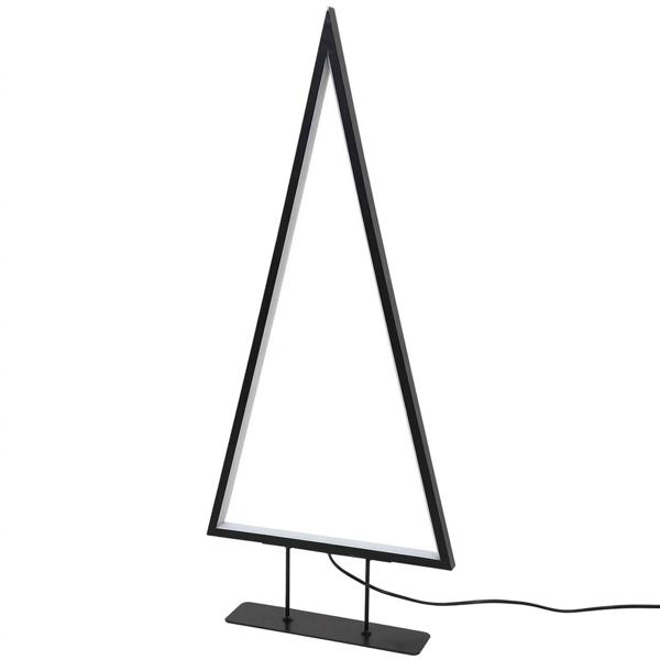 Moderne LED Deko Tannenbaum-Leuchte in Schwarz mit warmweissem Licht, 120 LEDs, elegante Tischleuchte für Weihnachten & Fensterbank