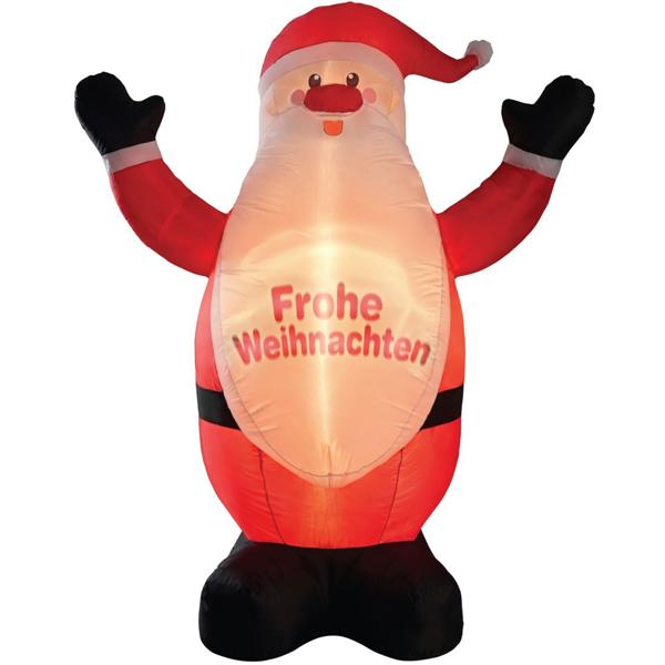 Inflatable Santa Claus with LED 200 cm, built-in fan, Merry Christmas lettering, IP44, Saint Nicholas outdoor decor