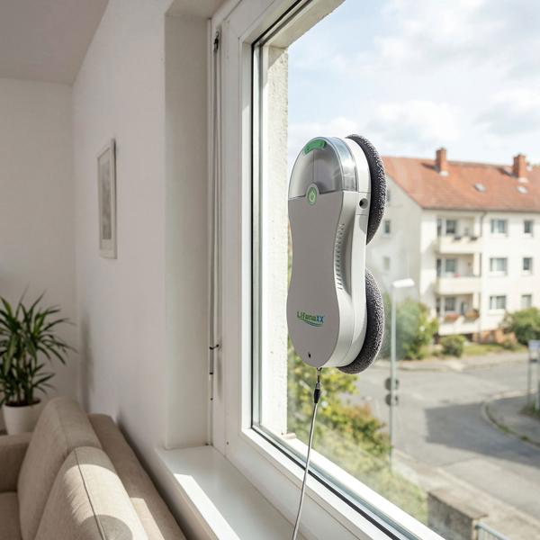 Fensterputzroboter mit Sprühfunktion und Fernbedienung, Fensterreinigungsroboter 2700 Pa mit 3 Programmen für Fenster, Glas und rahmenlose Scheiben