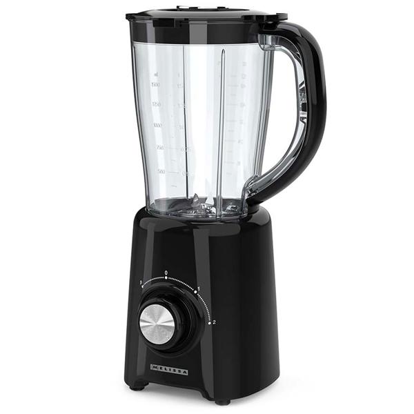 Blender 800 W with 1.5 L jug, 4 stainless steel blades, 2 speeds & pulse function, dishwasher-safe smoothie blender, black