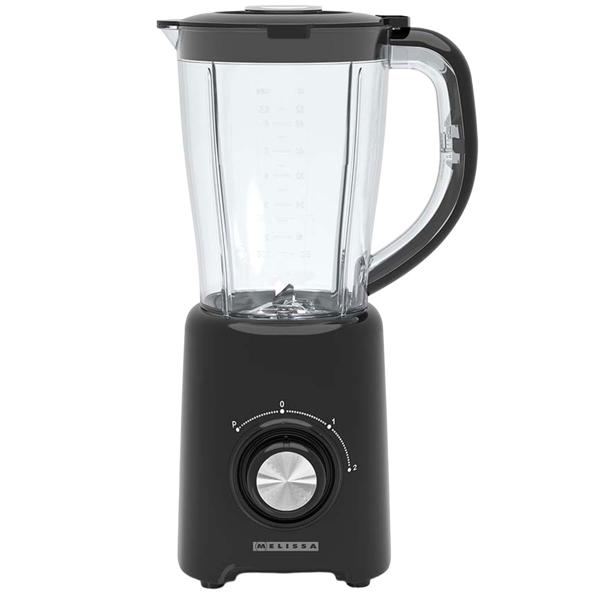 Blender 800 W with 1.5 L jug, 4 stainless steel blades, 2 speeds & pulse function, dishwasher-safe smoothie blender, black