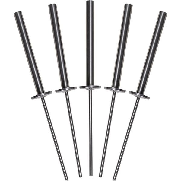 Stainless steel torch holders, set of 10 with ground spike, rust-free holders for garden torches and wax torches, with drip tray, for garden and events