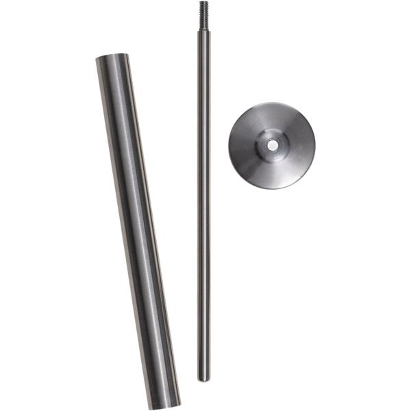 Stainless steel torch holders, set of 10 with ground spike, rust-free holders for garden torches and wax torches, with drip tray, for garden and events