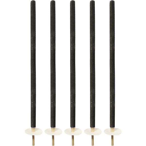 Torches en cire XXL 110 cm, set de 20 avec poignée en bois et protège-gouttes, torches de fête env. 3 h de combustion, torches à main pour cortèges et fêtes de jardin