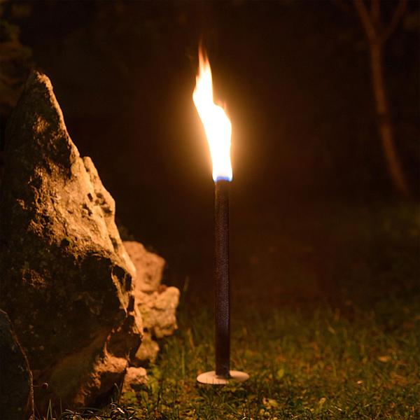 Torches en cire XXL 110 cm, set de 20 avec poignée en bois et protège-gouttes, torches de fête env. 3 h de combustion, torches à main pour cortèges et fêtes de jardin