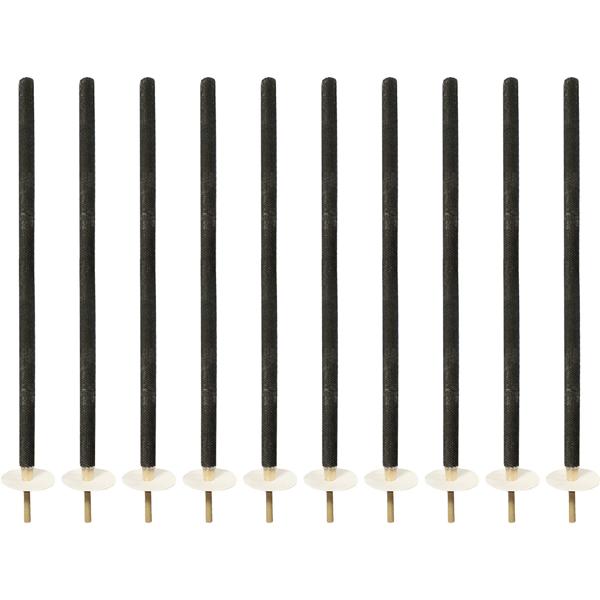 Torches en cire XXL 110 cm lot de 10 avec poignée en bois et protège-gouttes, torches de fête env. 3 h de combustion, torches à main pour cortèges et fêtes au jardin