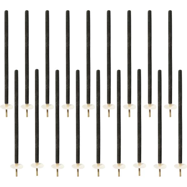Torches en cire XXL 110 cm, set de 20 avec poignée en bois et protège-gouttes, torches de fête env. 3 h de combustion, torches à main pour cortèges et fêtes de jardin
