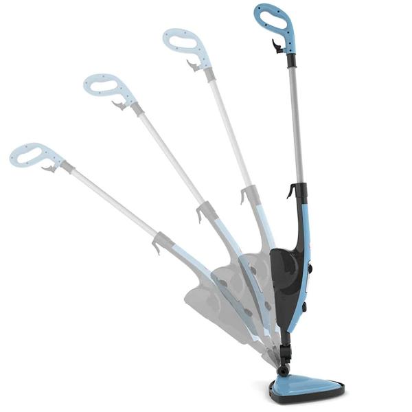 Dampfreiniger Dampfmopp 1500 W mit Zubehörset, Dampfbesen mit 550 ml Wassertank, 110 °C Dampf, schwenkbarem Dreieckskopf und 5 m Kabel für alle Böden