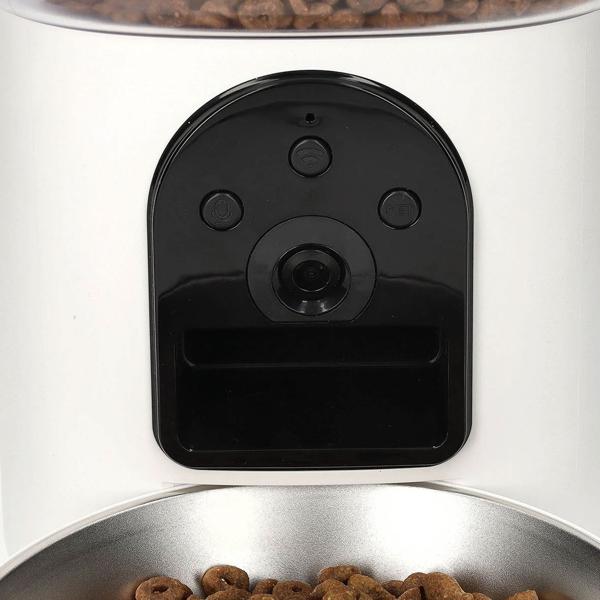 Futterautomat für Katzen und Hunde mit Kamera und App, WLAN Futterspender 4,5 l mit 2K Live-Video, Zwei-Wege-Audio, Portionierung und Edelstahlnapf