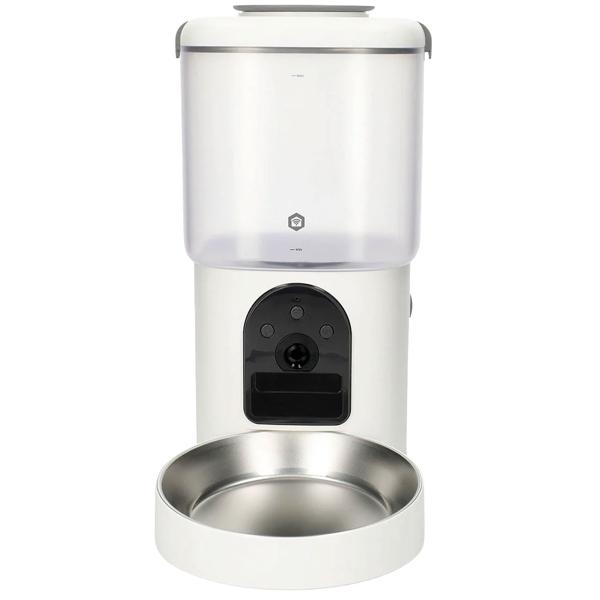 Futterautomat für Katzen und Hunde mit Kamera und App, WLAN Futterspender 4,5 l mit 2K Live-Video, Zwei-Wege-Audio, Portionierung und Edelstahlnapf