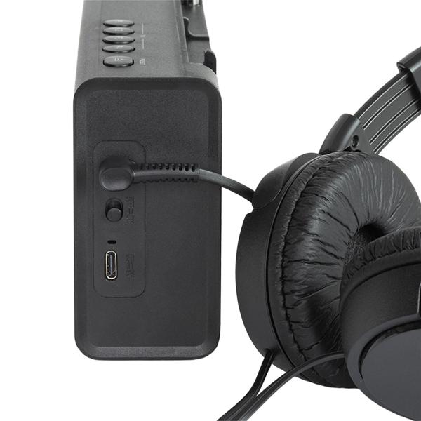 DAB+ Radio tragbar mit Bluetooth und Weckfunktion, Digitalradio DAB+ und UKW, Farbdisplay, 2 Weckzeiten, Netz- oder Batteriebetrieb, schwarz