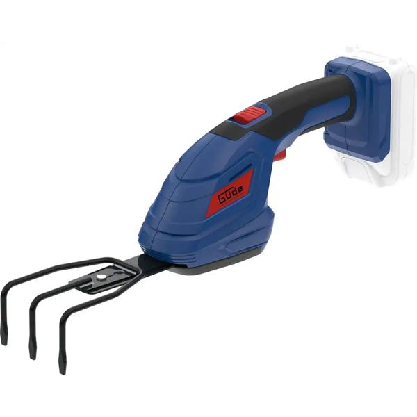Akku Grasschere und Strauchschere 18V Set mit Harke, Rasenkantenschere 100 mm, Heckenschere 200 mm, 3in1 Gartenschere ohne Akku und Ladegerät