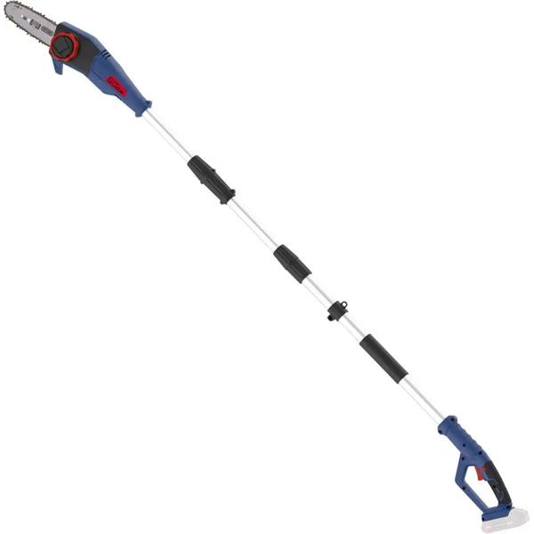 Akku Hochentaster 18V Teleskop Astsäge bis 2,49 m, Akku Kettensäge für Äste mit 24 cm Schwert, Kettenschmierung, Schnellspanner, ohne Akku