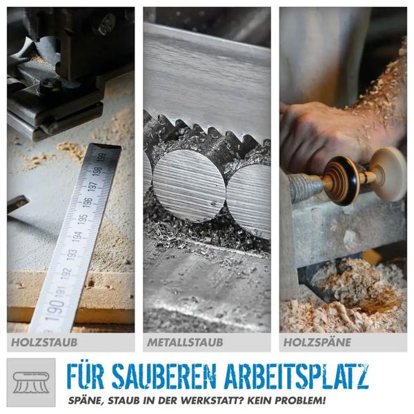 Akku Bläser und Sauger 18V kompakt, Akku Gebläse und Handsauger 2 in 1 mit 3 Stufen und Schmutzfangsack für Werkstatt, ohne Akku und Ladegerät