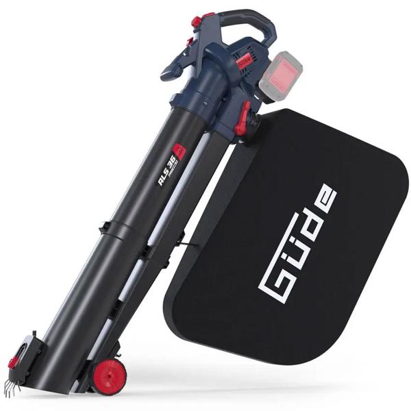 Aspirateur de feuilles sans fil 36 V avec broyeur, souffleur et aspirateur de feuilles 3 en 1 avec turbo, sac 45 l, roulettes et sangle d’épaule, sans batterie ni chargeur