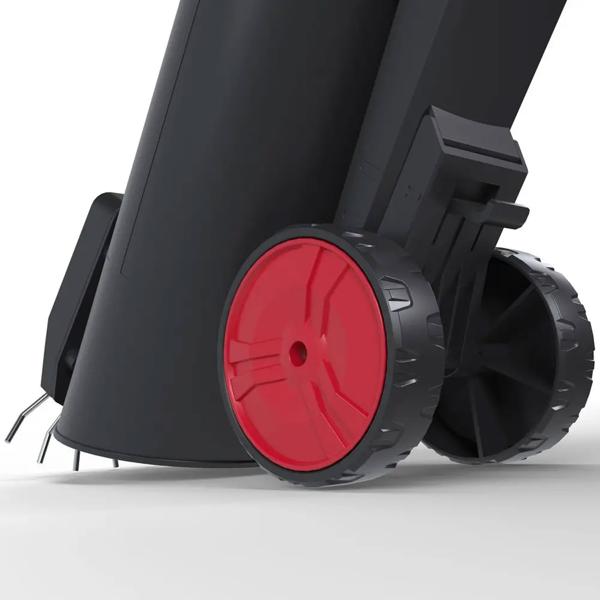 Aspirateur de feuilles sans fil 36 V avec broyeur, souffleur et aspirateur de feuilles 3 en 1 avec turbo, sac 45 l, roulettes et sangle d’épaule, sans batterie ni chargeur