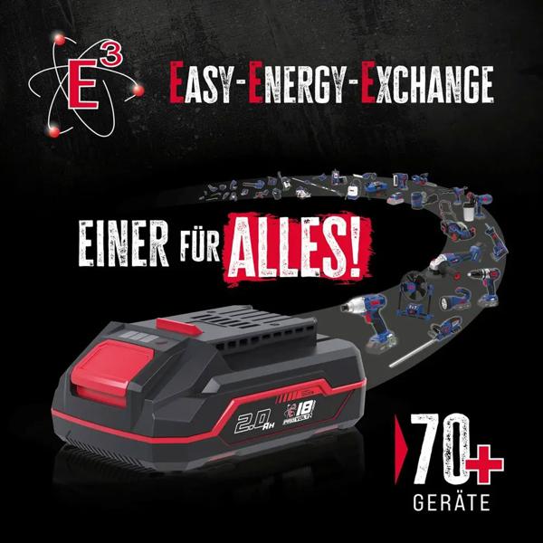 Akku 18V 2,0 Ah Li-Ion Ersatzakku 36 Wh, Wechselakku für Akkuwerkzeug und Akku Gartengeräte, kompakt und leicht 0,4 kg, ohne Ladegerät