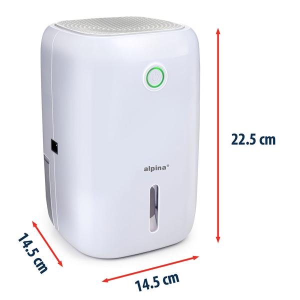 Compact electric dehumidifier 800 ml, quiet mini dehumidifier for bedroom, bathroom, cellar, dressing room and caravan, up to 330 ml per day, 22.5 W