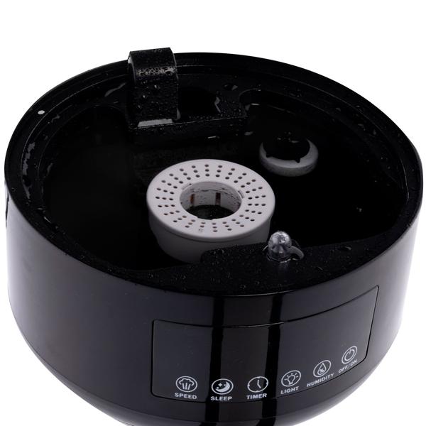 Humidifier 4.3 l with hygrostat and aroma diffuser, quiet room humidifier with 3 mist levels, timer up to 12 h, sleep mode and night light