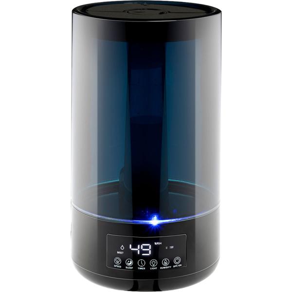 Humidifier 4.3 l with hygrostat and aroma diffuser, quiet room humidifier with 3 mist levels, timer up to 12 h, sleep mode and night light