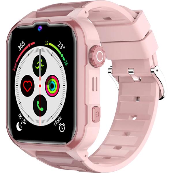 Smartwatch enfant avec GPS montre téléphone 4G – Montre traceur GPS fiable pour l’école, les loisirs & le sport – appel SOS & appels vidéo, IP65