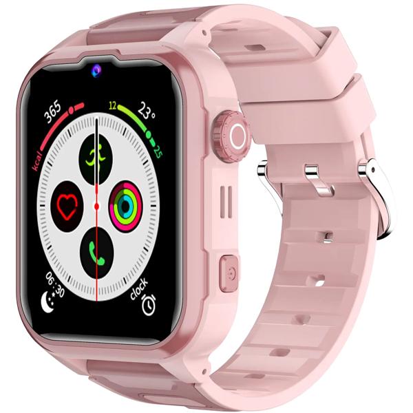 Smartwatch enfant avec GPS montre téléphone 4G – Montre traceur GPS fiable pour l’école, les loisirs & le sport – appel SOS & appels vidéo, IP65